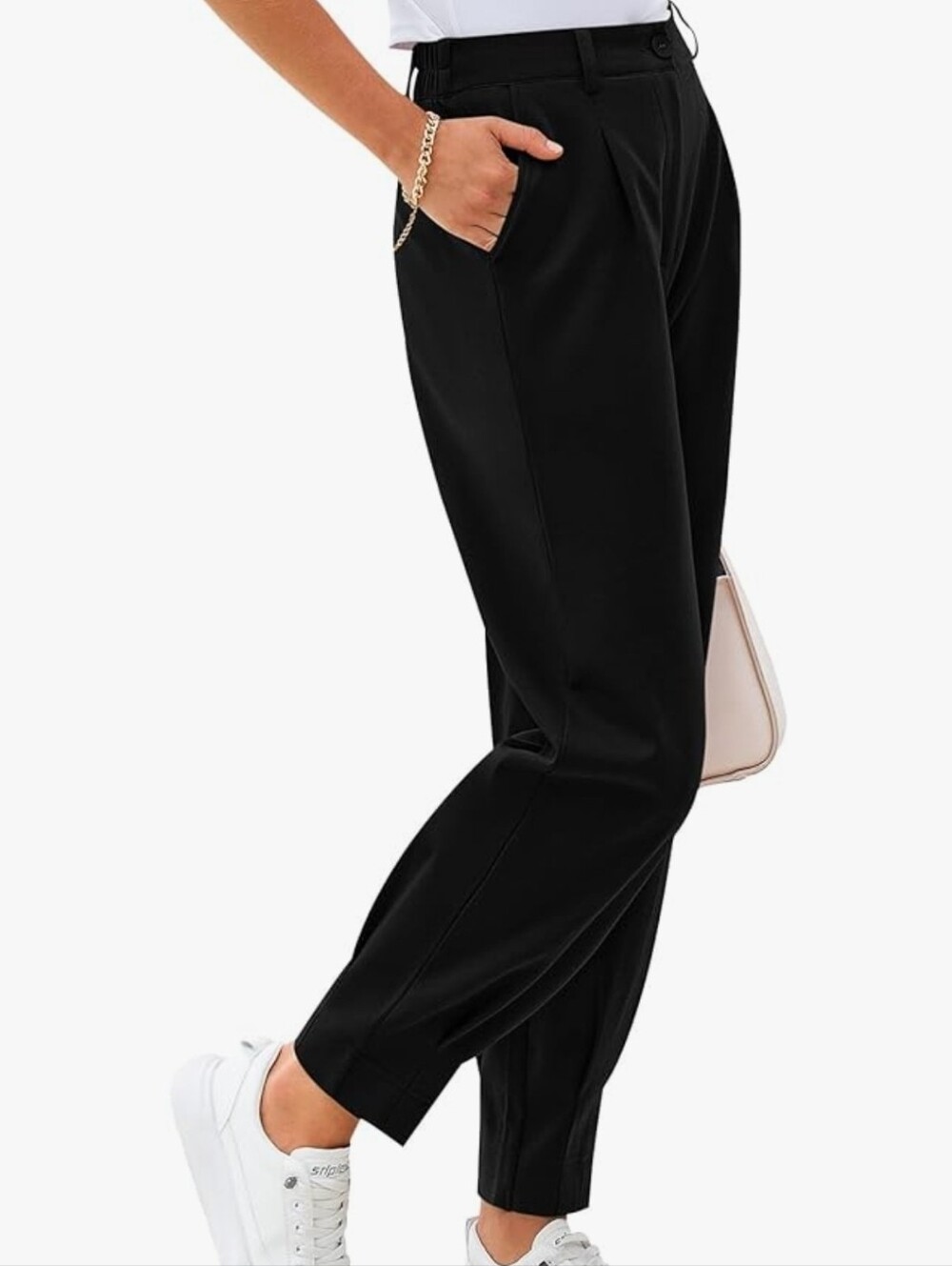 Women's Black Dress Pants with Straight Leg